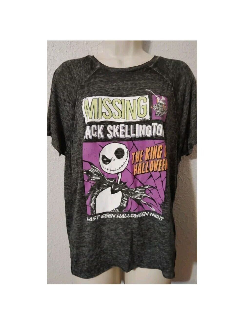 Disney Women's Jack skeleton Medium Nightmare Before Christmas Soft T-Shirt